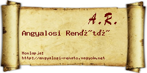 Angyalosi Renátó névjegykártya
