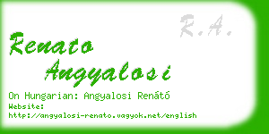renato angyalosi business card